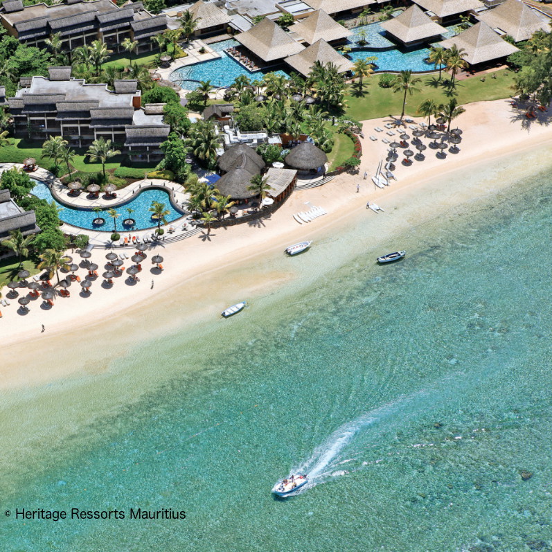Luftbildaufnahme Heritage Resorts Mauritius