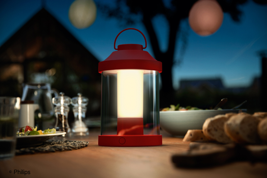 Die tragbare Philips Abelia LED-Laterne