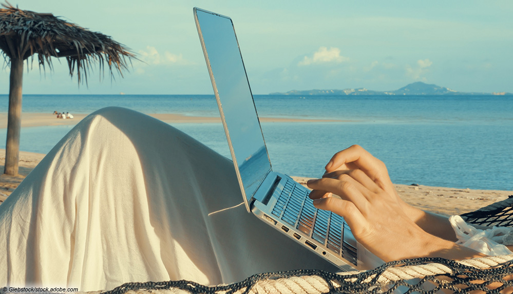 Urlaub Freelance Laptop Mobil