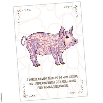 Kraftkarte Schwein