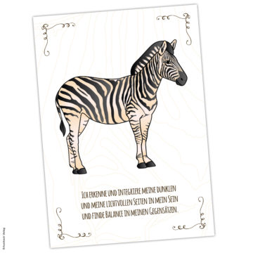 Kraftkarte Zebra