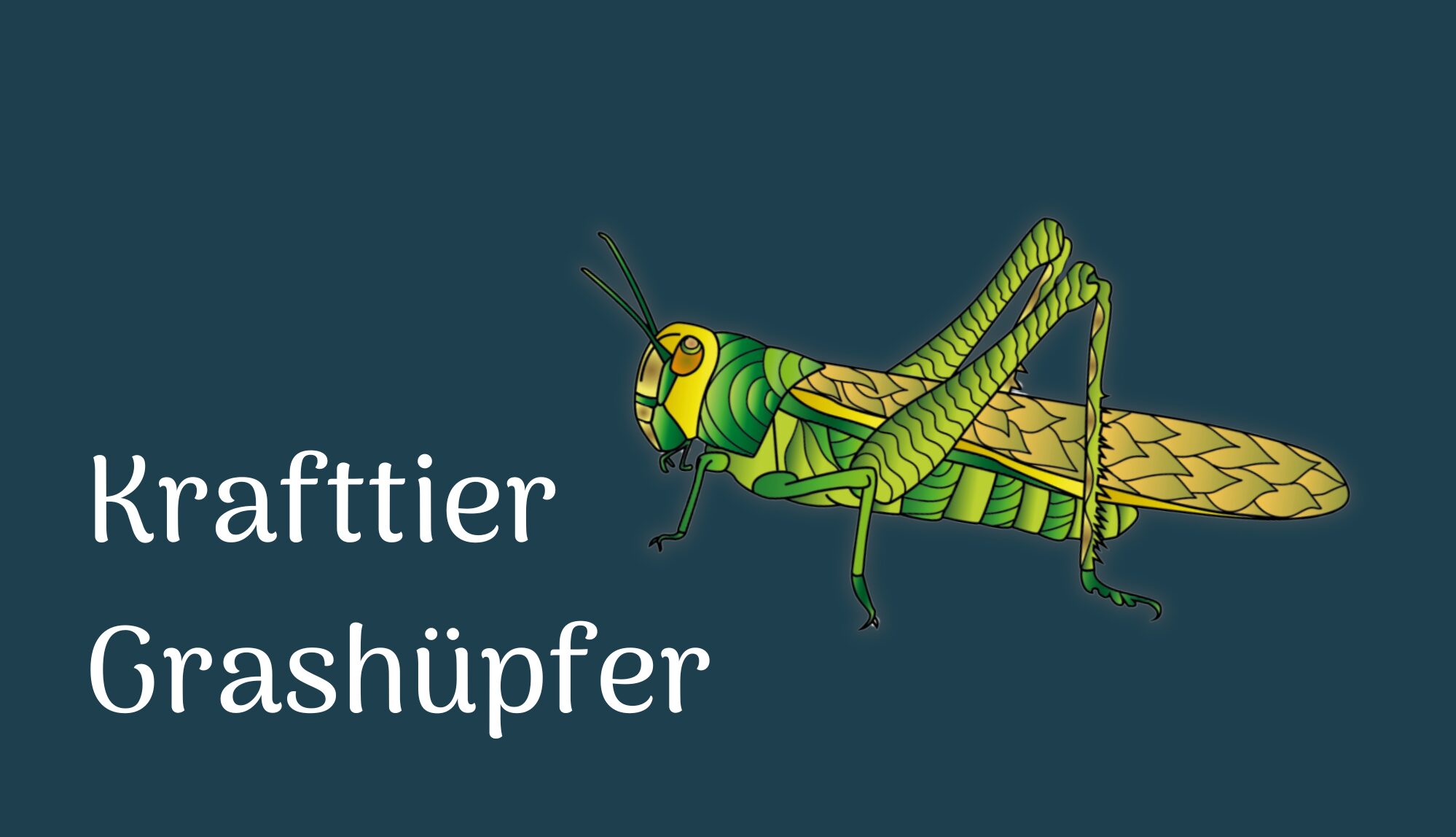 Krafttier Grashüpfer