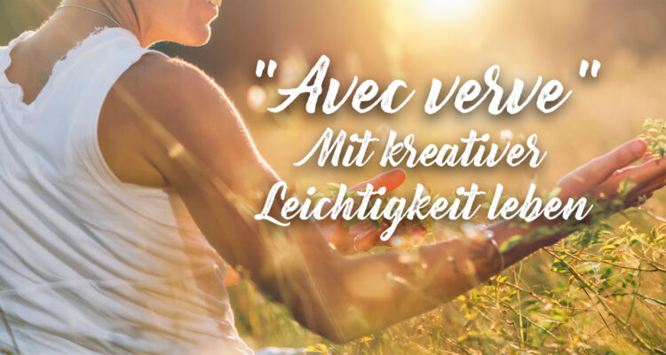 Mit Leichtigkeit Leben Frau im Feld