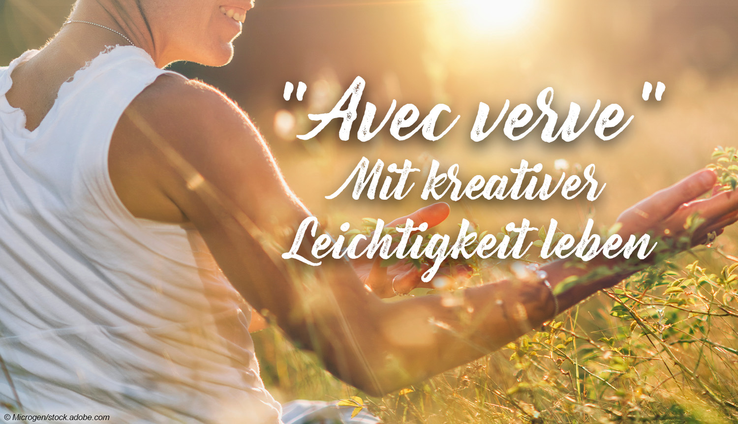 Mit Leichtigkeit Leben Frau im Feld