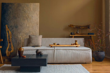 Wohnzimmer im Wabi-Sabi-Stil